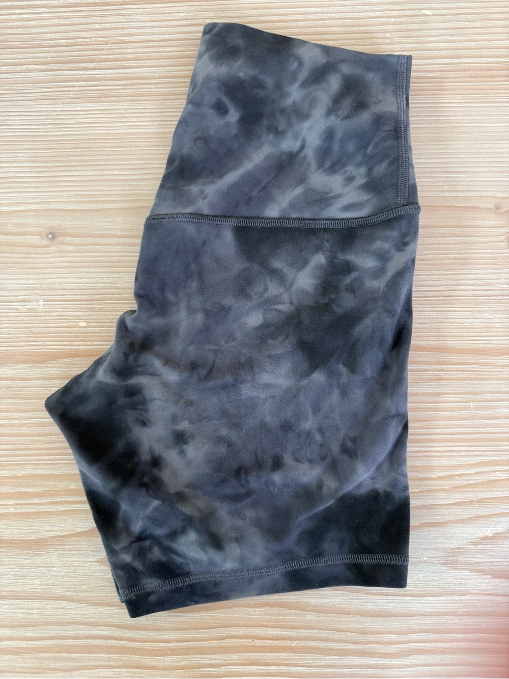lululemon athletica Black Tie-Dye Bike Shorts